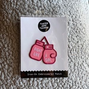 NEW “Fight Like a Girl” iron on embroidery patch from World Market
